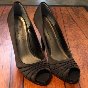 Touch of Nima black satin heels